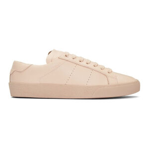 Saint Laurent Beige Pink Court Classic SL/06 Sneakers Low top Leather Size 36.5